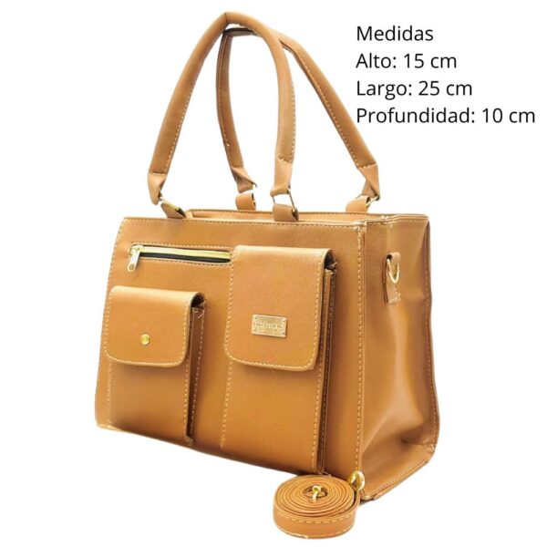 Bolsa-de-mujer- camel-compartimiento-para-celular-dropeando